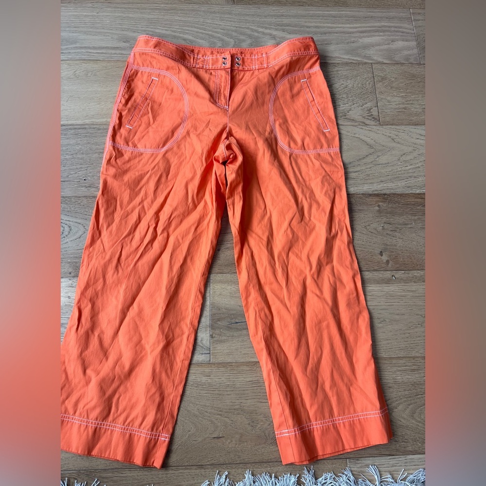 Loft swim cover up beach capris orange womens 10